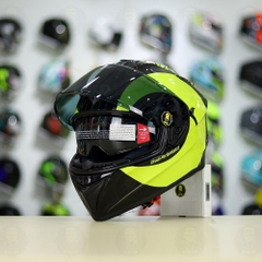 Mũ Fullface EGO E81 Đen Bóng + Dán Tem Decal AGV Soleluna 2018 FREESHIP