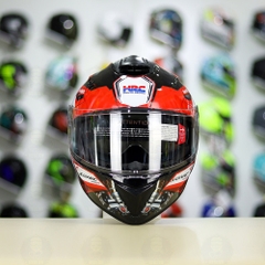 Mũ EGO E81 Đen Bóng + Dán Tem Decal Honda SONIC Trắng Đỏ FREESHIP