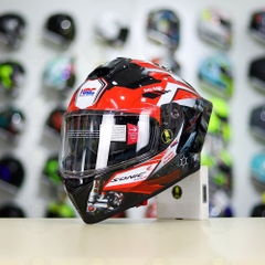 Full Combo Mũ EGO E81 Tem Decal Honda Sonic Trắng Đỏ FREESHIP