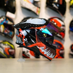 Mũ Fullface EGO E81 Đen Bóng + Tem VENOM V2 FREESHIP