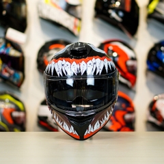 Mũ Fullface EGO E81 Đen Bóng + Tem VENOM V2 FREESHIP