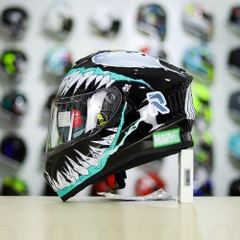 Mũ Fullface EGO E81 Đen Bóng + Dán Tem Decal Venom V2 Độc Tố FREESHIP