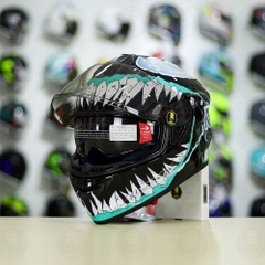 Mũ Fullface EGO E81 Đen Bóng + Dán Tem Decal Venom V2 Độc Tố FREESHIP