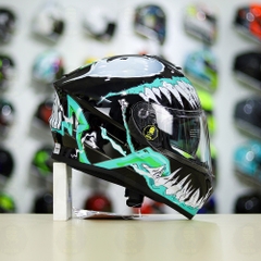 Mũ Fullface EGO E81 Đen Bóng + Dán Tem Decal Venom V2 Độc Tố FREESHIP