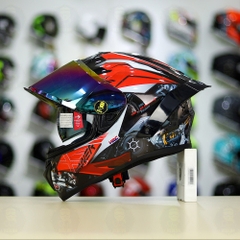 Mũ Fullface EGO E81 Đen Bóng + Tem Honda WINNER Xám Đỏ FREESHIP