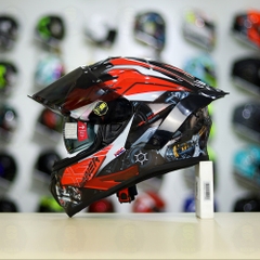 Mũ Fullface EGO E81 Đen Bóng + Tem Honda WINNER Xám Đỏ FREESHIP