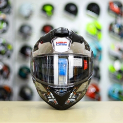 Mũ EGO E81 Đen Bóng + Dán Tem Decal Winner X Xám FREESHIP