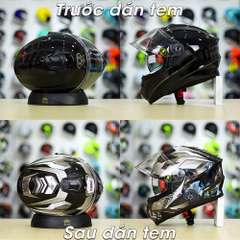 Tem Decal Honda Winner Xám Đen Cho Yohe 978 plus & Roc 01 - Không Nón - FREESHIP