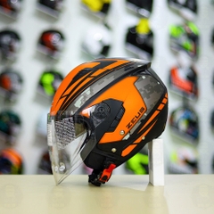 Mũ 3/4 Zeus 205 T1 Cam Camo Nhám FREESHIP