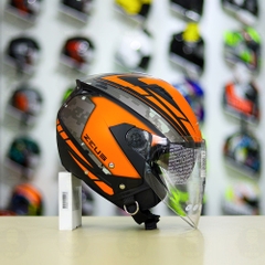 Mũ 3/4 Zeus 205 T1 Cam Camo Nhám FREESHIP