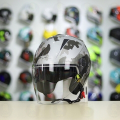 Mũ 3/4 Zeus 205 Camo Trắng Xám FREESHIP
