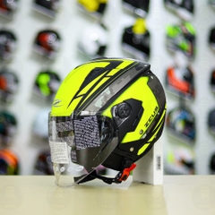 Mũ 3/4 Zeus 205 T1 Vàng Neon Camo Nhám FREESHIP