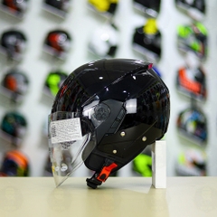 Mũ 3/4 Zeus 205 Đen Bóng FREESHIP