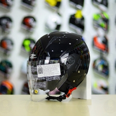 Mũ 3/4 Zeus 205 Đen Bóng FREESHIP