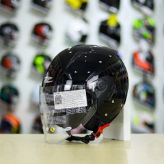 Mũ 3/4 Zeus 205 Đen Bóng FREESHIP