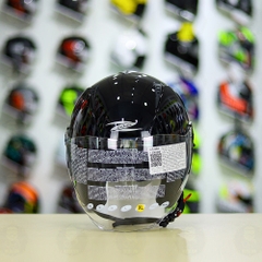 Combo Mũ 3/4 ZEUS 205 Đen Bóng Độ Khóa Chống Trộm