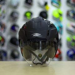 Mũ 3/4 Zeus 613B Đen Bóng FREESHIP