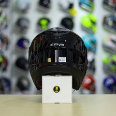 Mũ 3/4 Zeus 613B Đen Bóng FREESHIP