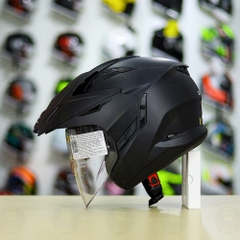 Mũ 3/4 Zeus 613B Đen Nhám FREESHIP