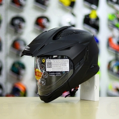 Full Bộ Mũ Zeus 613b + Mái Che + Hàm Đen Nhám FREESHIP