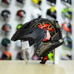 Mũ 3/4 Zeus 613B Samurai Đen Bóng FREESHIP