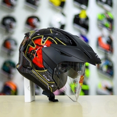 Mũ 3/4 Zeus 613B Samurai Đen Bóng FREESHIP