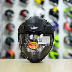 Full Bộ Mũ Zeus 613b + Mái Che + Hàm Samurai Đen Đỏ Bóng FREESHIP