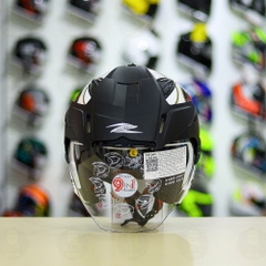 Mũ 3/4 Zeus 613B Samurai Trắng Bóng FREESHIP