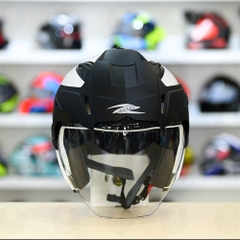 Mũ 3/4 Zeus 613B Trắng Bóng Freeship