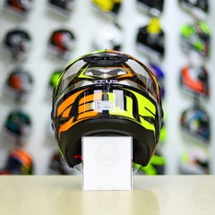 Combo Mũ 3/4 ZEUS 613b Xám Vàng Cam Bóng Độ Khóa Chống Trộm