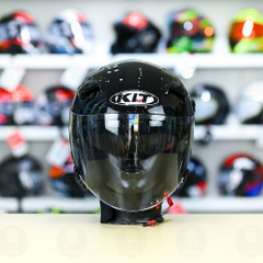 Nón 3/4 2 kính KLT VENOM Đen Bóng  FREESHIP