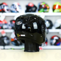 Nón 3/4 2 kính KLT VENOM Đen Bóng  FREESHIP