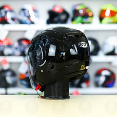 Nón 3/4 2 kính KLT VENOM Đen Bóng  FREESHIP