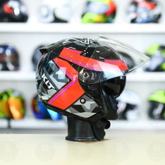 Nón 3/4 2 kính KLT VENOM Espargaro Fuxia FREESHIP