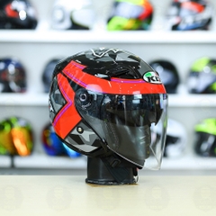 Nón 3/4 2 kính KLT VENOM Espargaro Fuxia FREESHIP