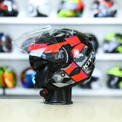 Nón 3/4 2 kính KLT VENOM Espargaro Fuxia FREESHIP