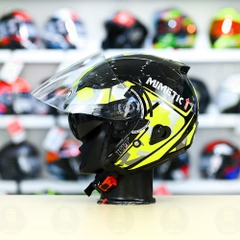 Nón 3/4 2 kính KLT VENOM MINETIC Vàng FREESHIP