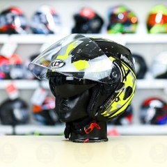 Nón 3/4 2 kính KLT VENOM MINETIC Vàng FREESHIP