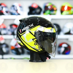 Nón 3/4 2 kính KLT VENOM MINETIC Vàng FREESHIP