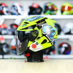 Nón 3/4 2 kính KLT VENOM No.41 LANNONE FREESHIP