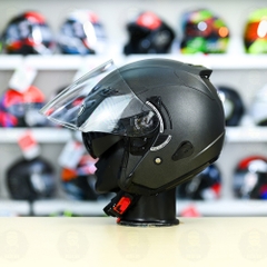 Nón 3/4 2 kính KLT VENOM Xám Nhám FREESHIP