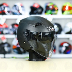 Nón 3/4 2 kính KLT VENOM Xám Nhám FREESHIP