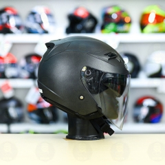 Nón 3/4 2 kính KLT VENOM Xám Nhám FREESHIP