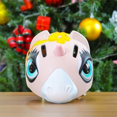 Nón Bảo Hiểm Cho Bé KIDS Unicorn 3D Siêu Cute Màu Cam Nhạt