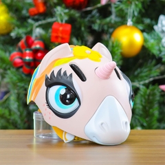 Nón Bảo Hiểm Cho Bé KIDS Unicorn 3D Siêu Cute Màu Cam Nhạt
