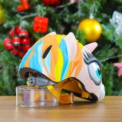 Nón Bảo Hiểm Cho Bé KIDS Unicorn 3D Siêu Cute Màu Cam Nhạt