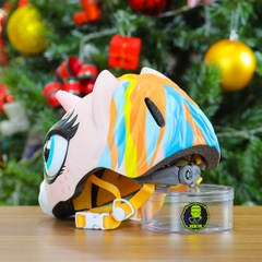 Nón Bảo Hiểm Cho Bé KIDS Unicorn 3D Siêu Cute Màu Cam Nhạt