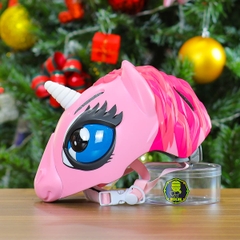Nón Bảo Hiểm Cho Bé KIDS Unicorn 3D Siêu Cute Màu Hồng