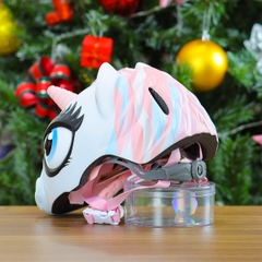 Nón Bảo Hiểm Cho Bé KIDS Unicorn 3D Siêu Cute Màu Trắng Hồng Nhạt