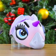 Nón Bảo Hiểm Cho Bé KIDS Unicorn 3D Siêu Cute Màu Tím Hồng